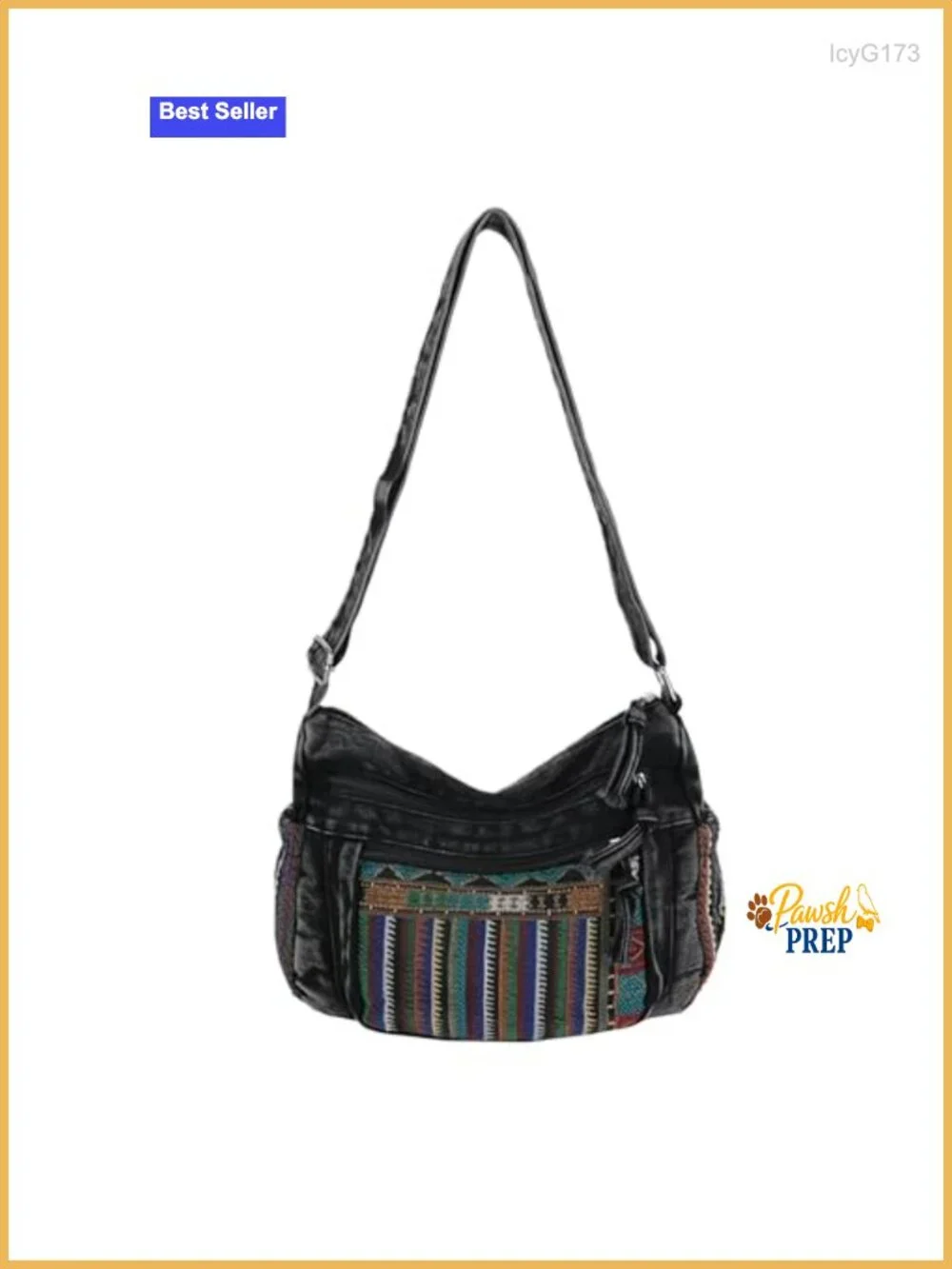 Boho Hobo Crossbody Bag with Pockets, Adjustable Strap